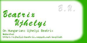 beatrix ujhelyi business card